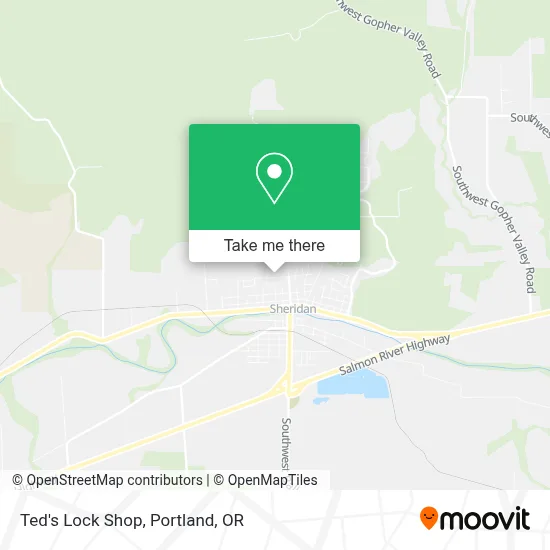 Ted's Lock Shop map