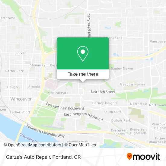 Garza's Auto Repair map