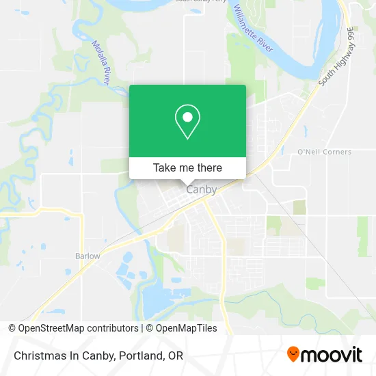 Christmas In Canby map