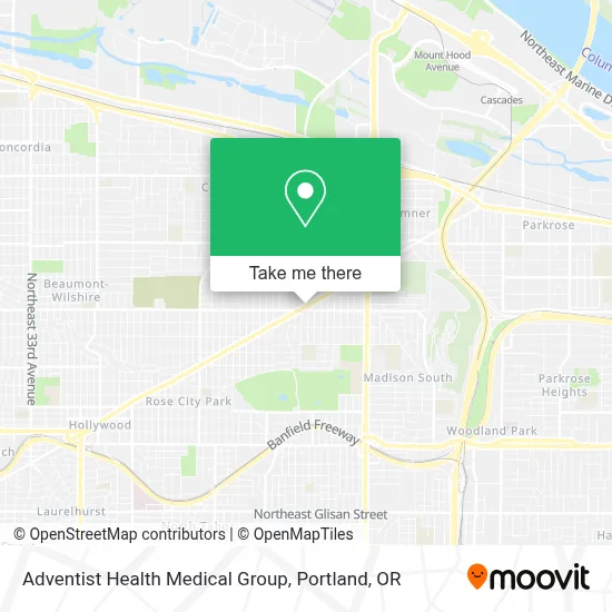 Adventist Health Medical Group map