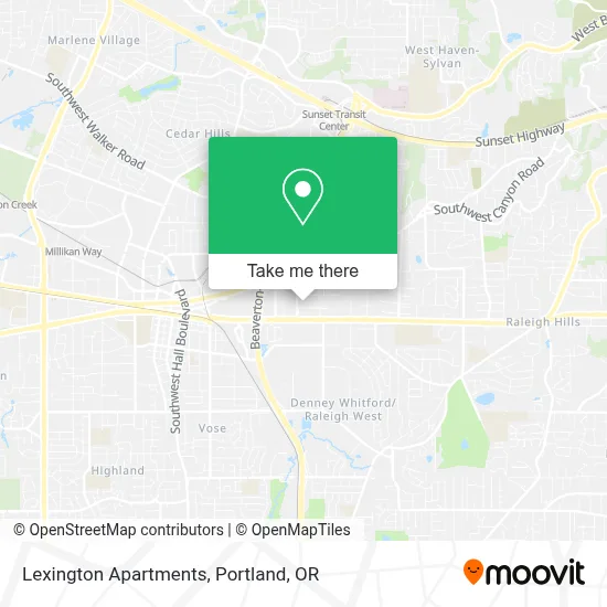 Lexington Apartments map