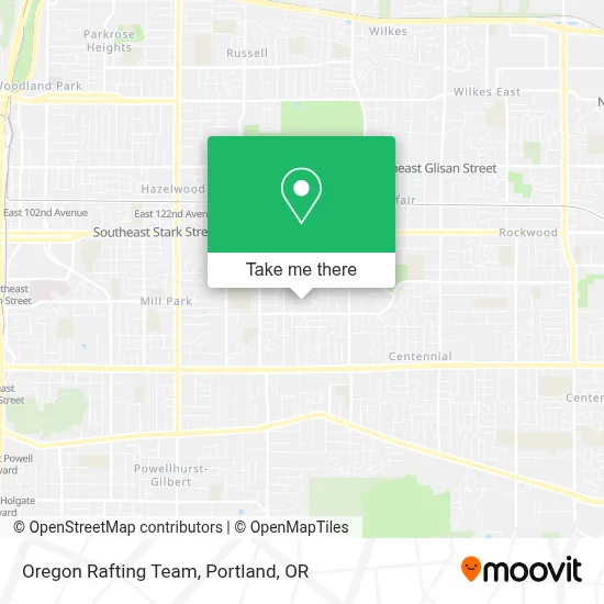 Oregon Rafting Team map