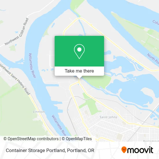 Container Storage Portland map