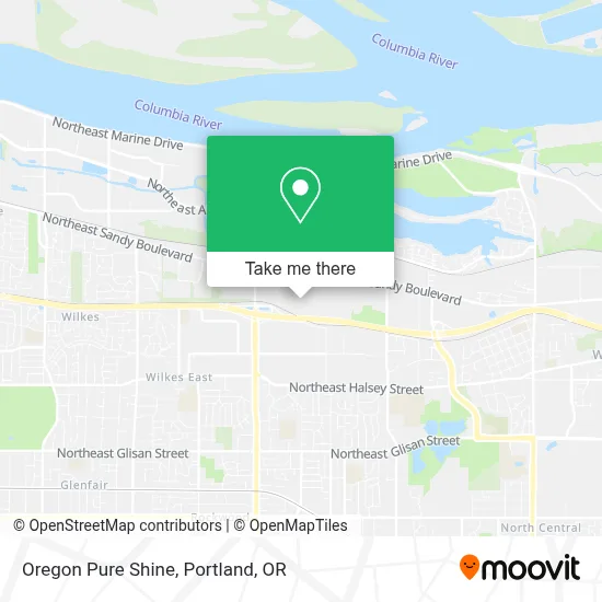 Oregon Pure Shine map