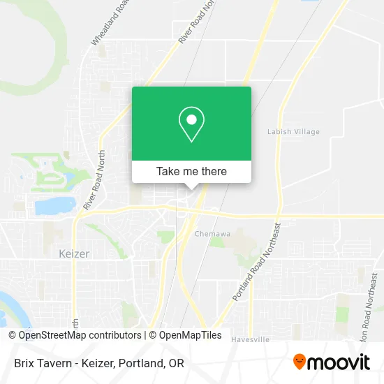 Brix Tavern - Keizer map