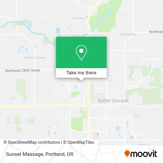Sunset Massage map
