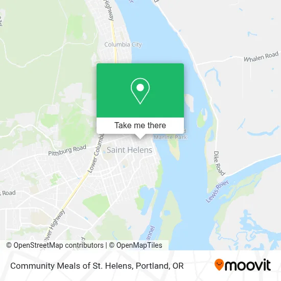Community Meals of St. Helens map