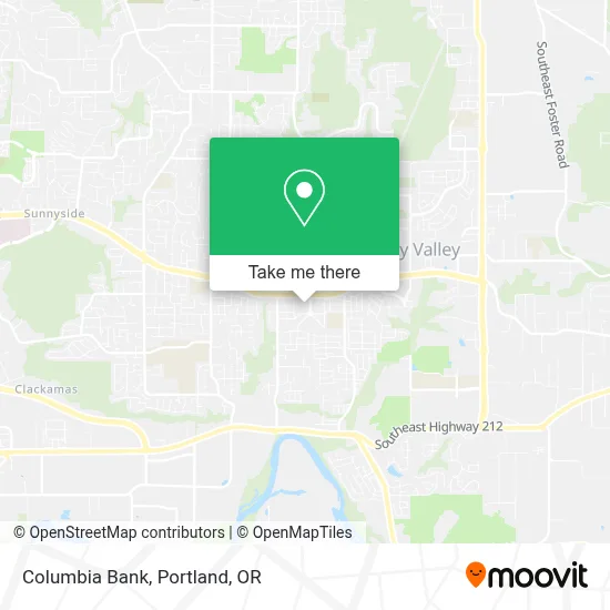 Columbia Bank map