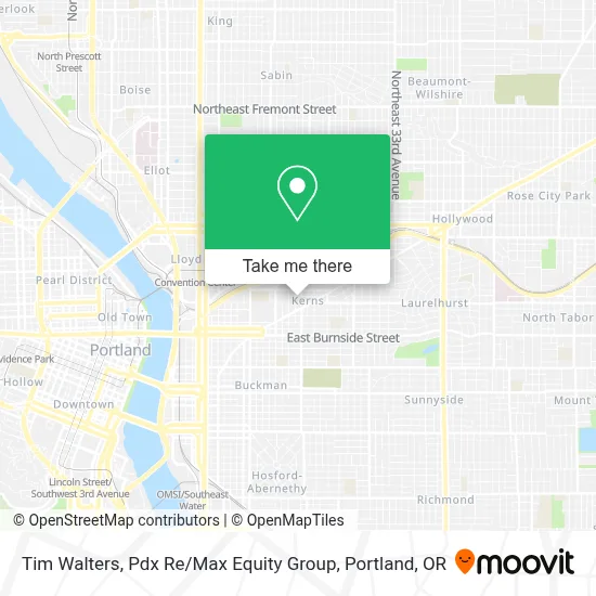 Tim Walters, Pdx Re / Max Equity Group map