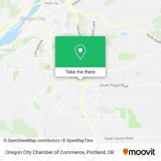 Oregon City Chamber of Commerce map