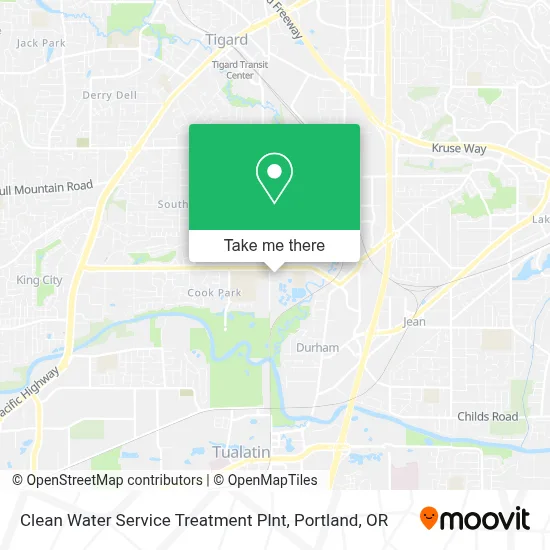 Clean Water Service Treatment Plnt map
