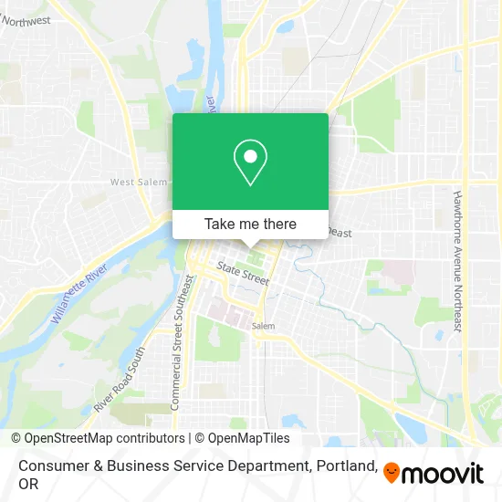 Consumer & Business Service Department map