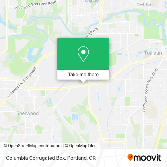 Columbia Corrugated Box map