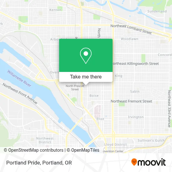 Portland Pride map