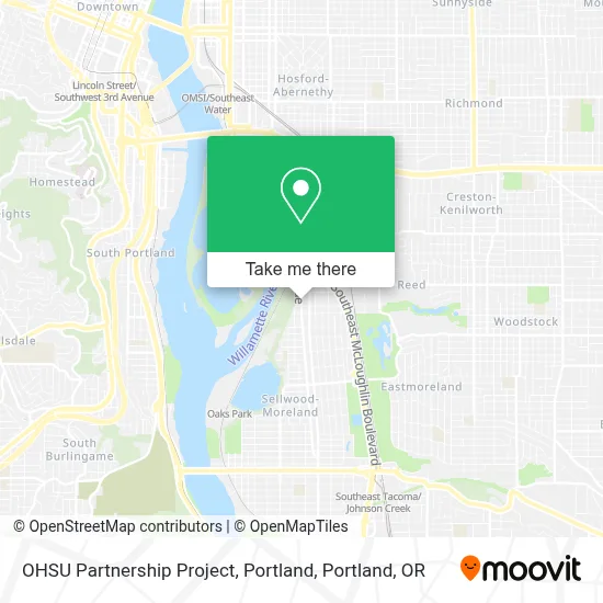 OHSU Partnership Project, Portland map