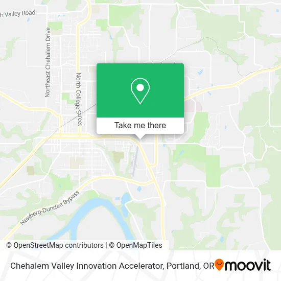 Chehalem Valley Innovation Accelerator map