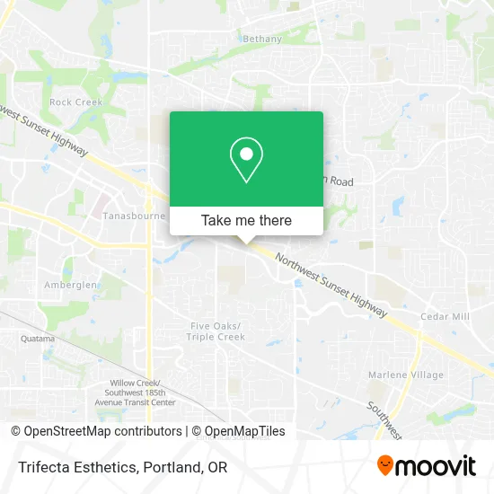 Trifecta Esthetics map