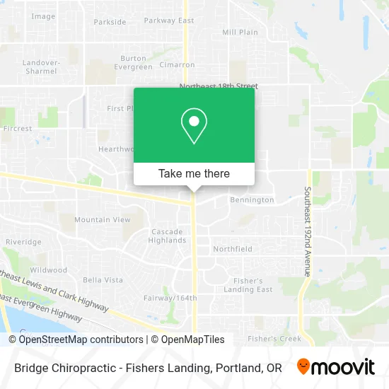 Bridge Chiropractic - Fishers Landing map