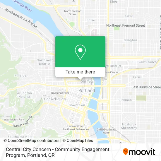 Central City Concern - Community Engagement Program map