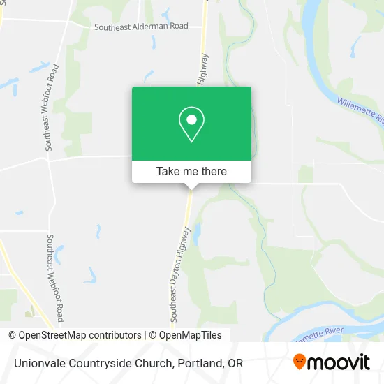 Unionvale Countryside Church map