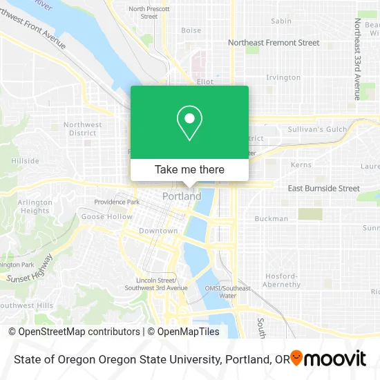 State of Oregon Oregon State University map