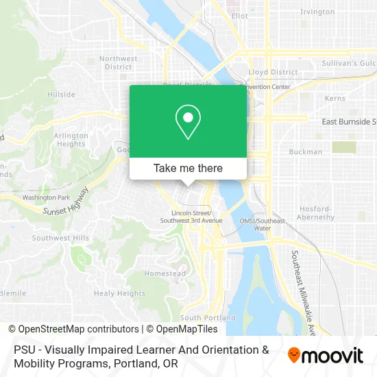 PSU - Visually Impaired Learner And Orientation & Mobility Programs map