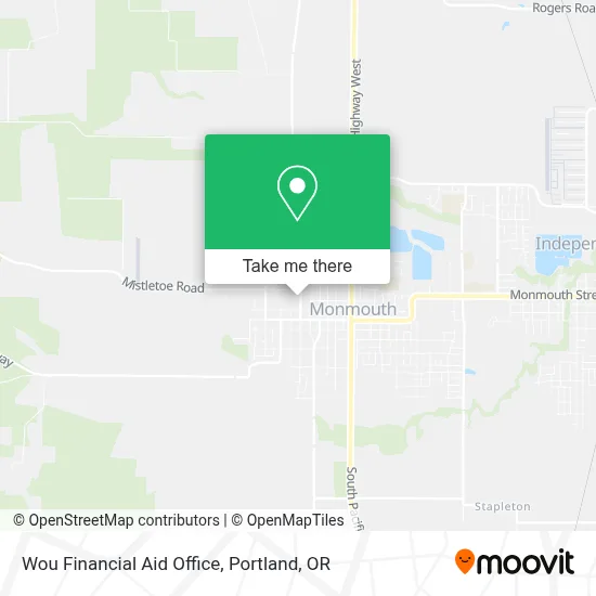 Wou Financial Aid Office map