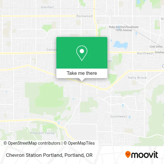 Chevron Station Portland map