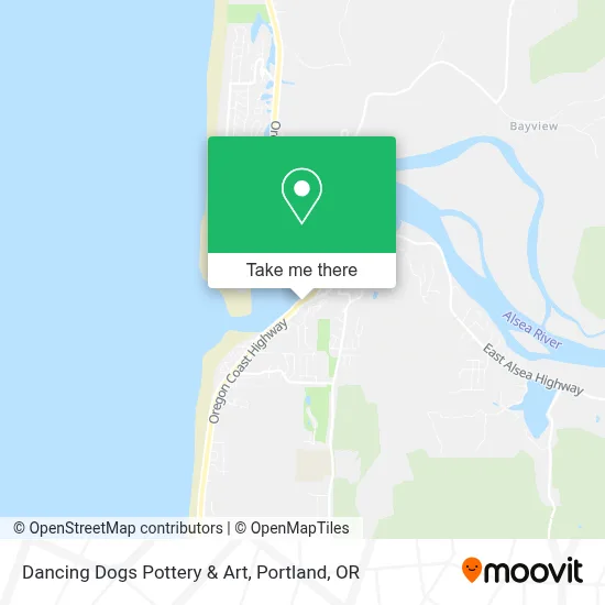 Dancing Dogs Pottery & Art map