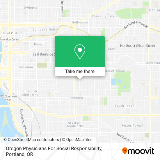 Oregon Physicians For Social Responsibility map