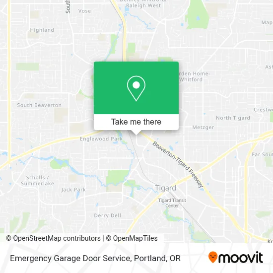 Emergency Garage Door Service map