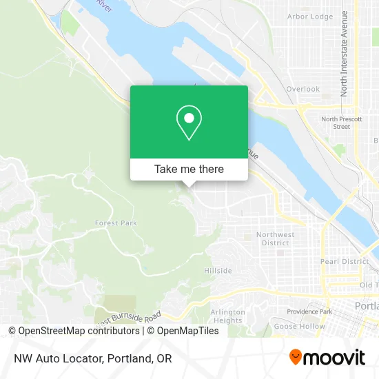 NW Auto Locator map