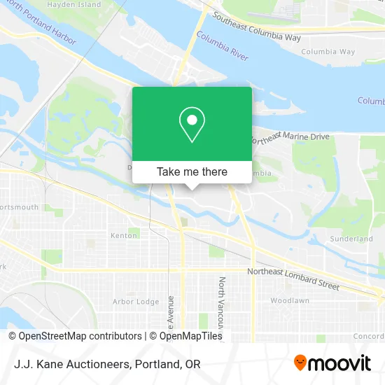 J.J. Kane Auctioneers map