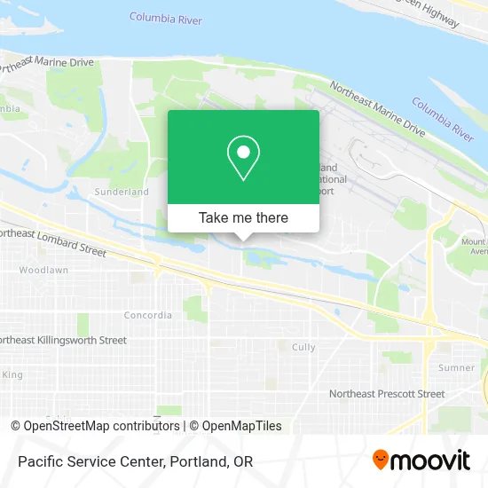 Pacific Service Center map