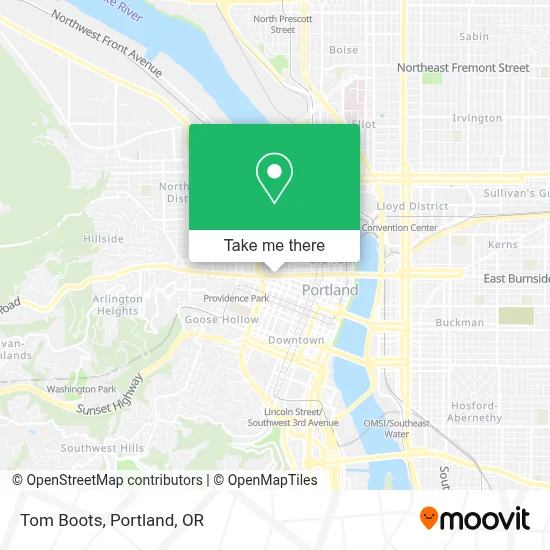Tom Boots map