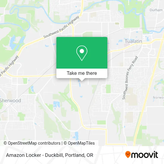 Amazon Locker - Duckbill map