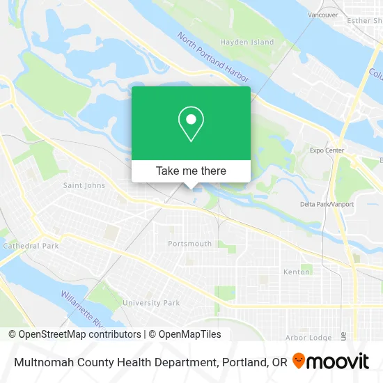 Multnomah County Health Department map
