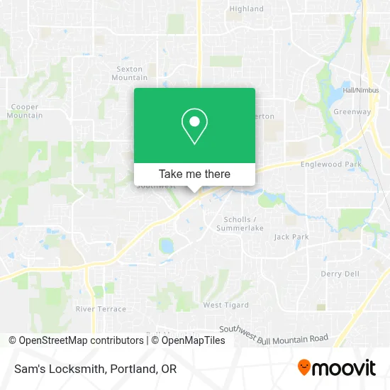 Sam's Locksmith map