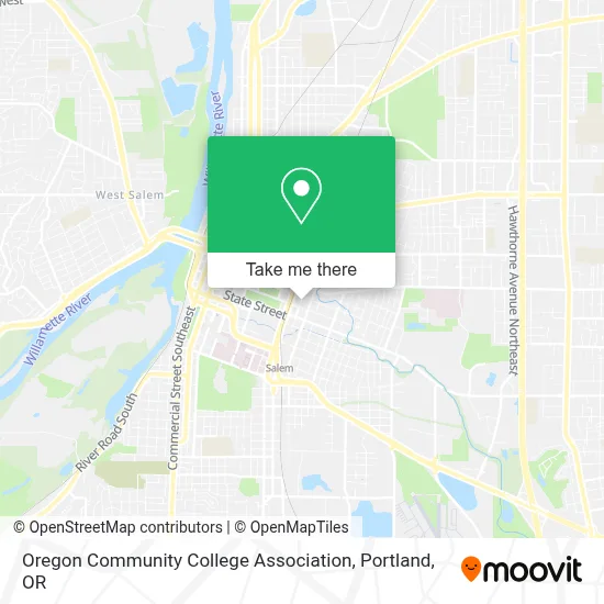 Oregon Community College Association map