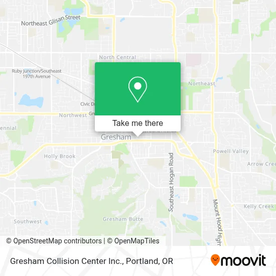 Gresham Collision Center Inc. map