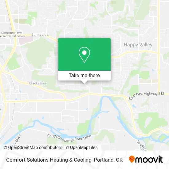 Comfort Solutions Heating & Cooling map