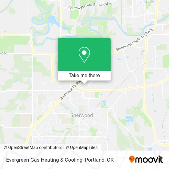 Evergreen Gas Heating & Cooling map