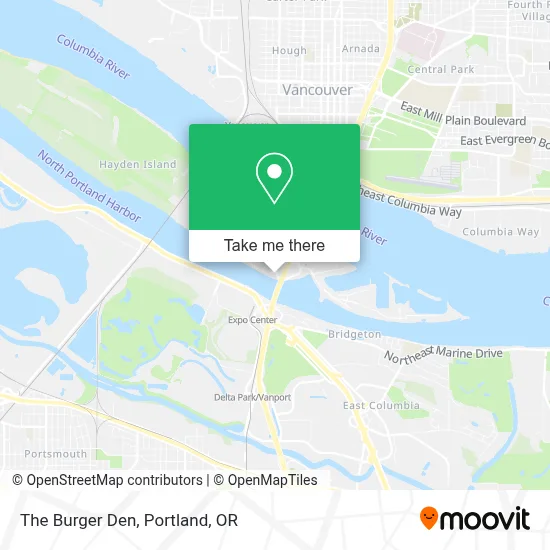 The Burger Den map