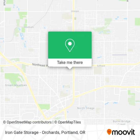 Iron Gate Storage - Orchards map
