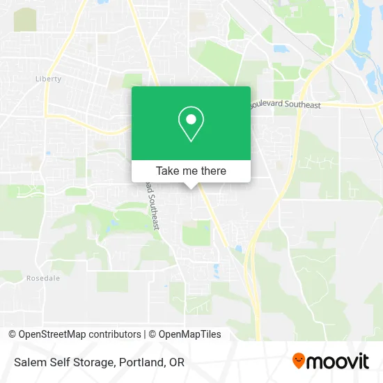 Salem Self Storage map