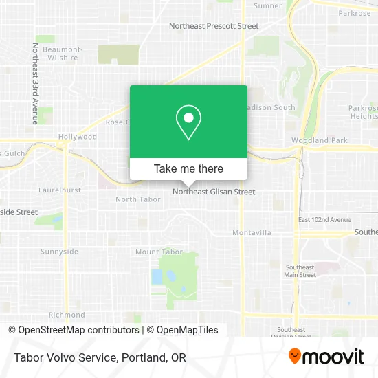 Tabor Volvo Service map