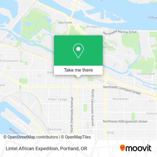 Lintel African Expedition map
