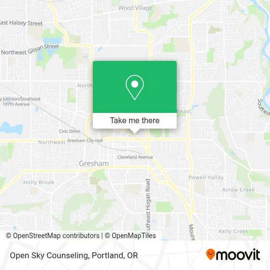 Open Sky Counseling map