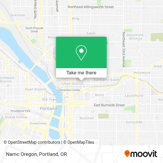 Namc Oregon map