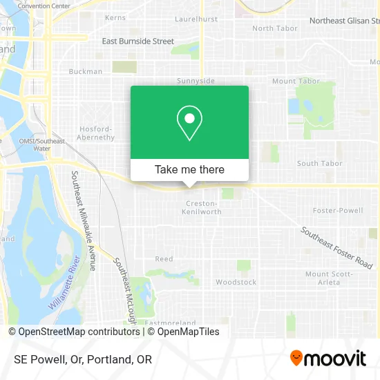 SE Powell, Or map